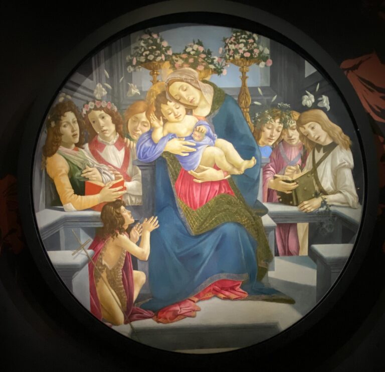 聖母マリア、幼子キリストと6人の天使、ボッティチェリとそのアトリエ、1488年‐90年頃