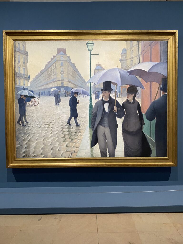 パリの通り、雨、1877年