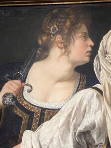 ユディットと侍女(ドレスや剣の装飾)、1618年から19年頃