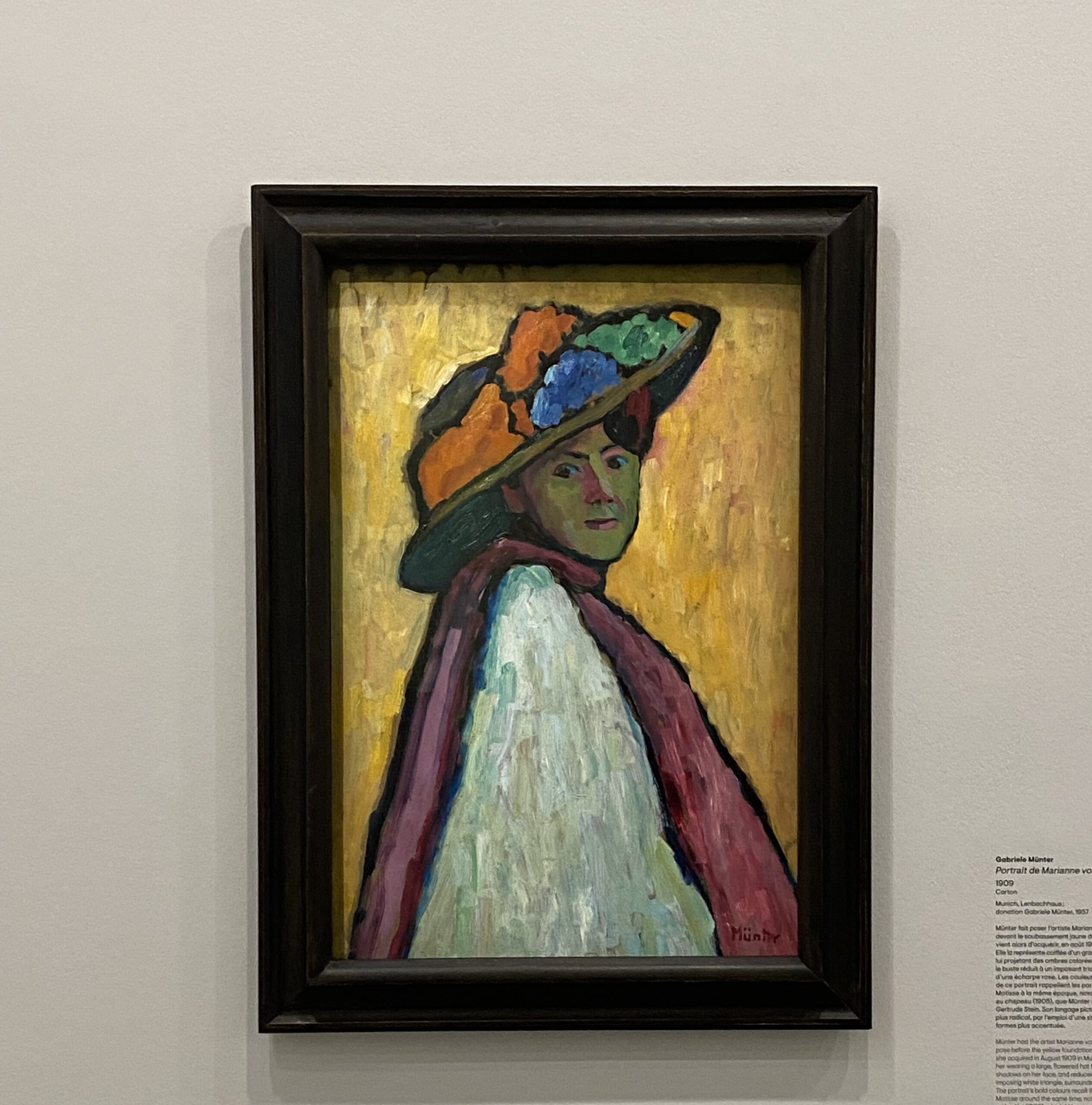マリアンネ・フォン・ヴェレフキンの肖像画、1909年