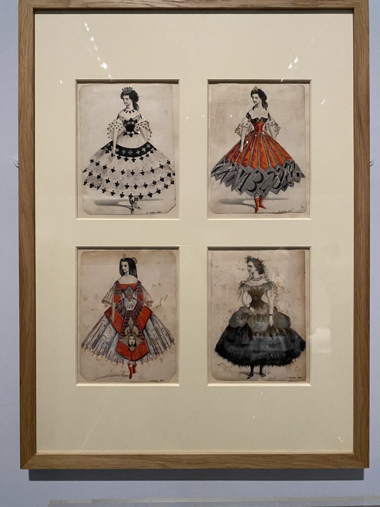 ウォルト＆ボベルグ社の変装衣装のデッサン、1860年‐63年