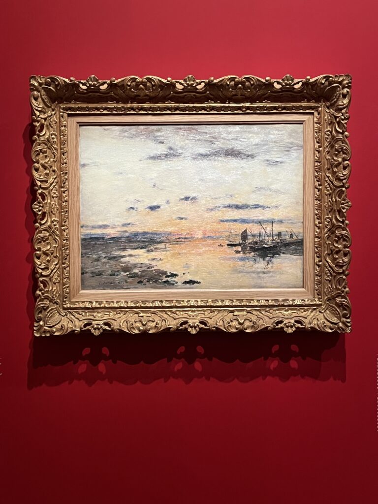エタプル(フランス北部)の干潮、夕日、1880年